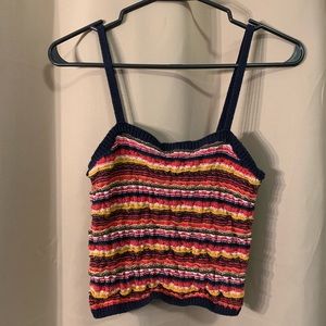Knit tank crop top